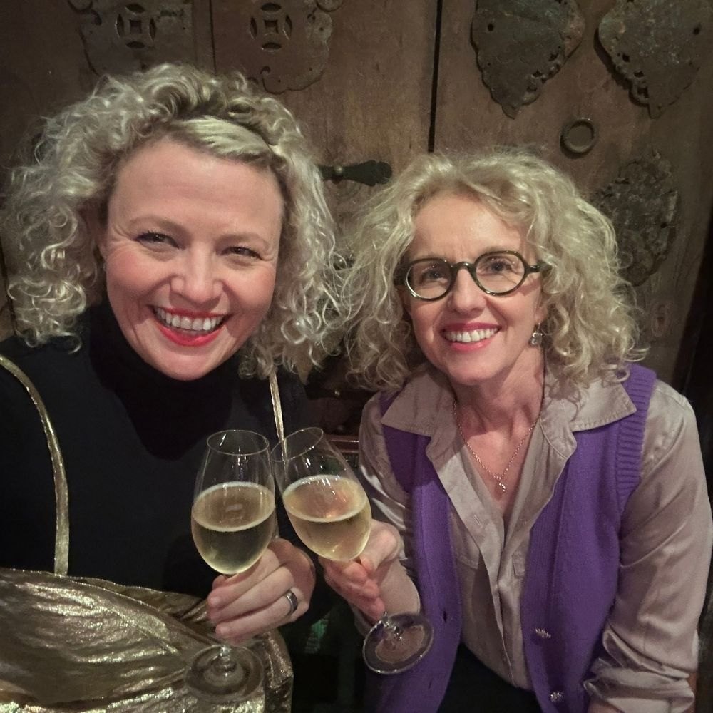 Susie and Anna celebrating together