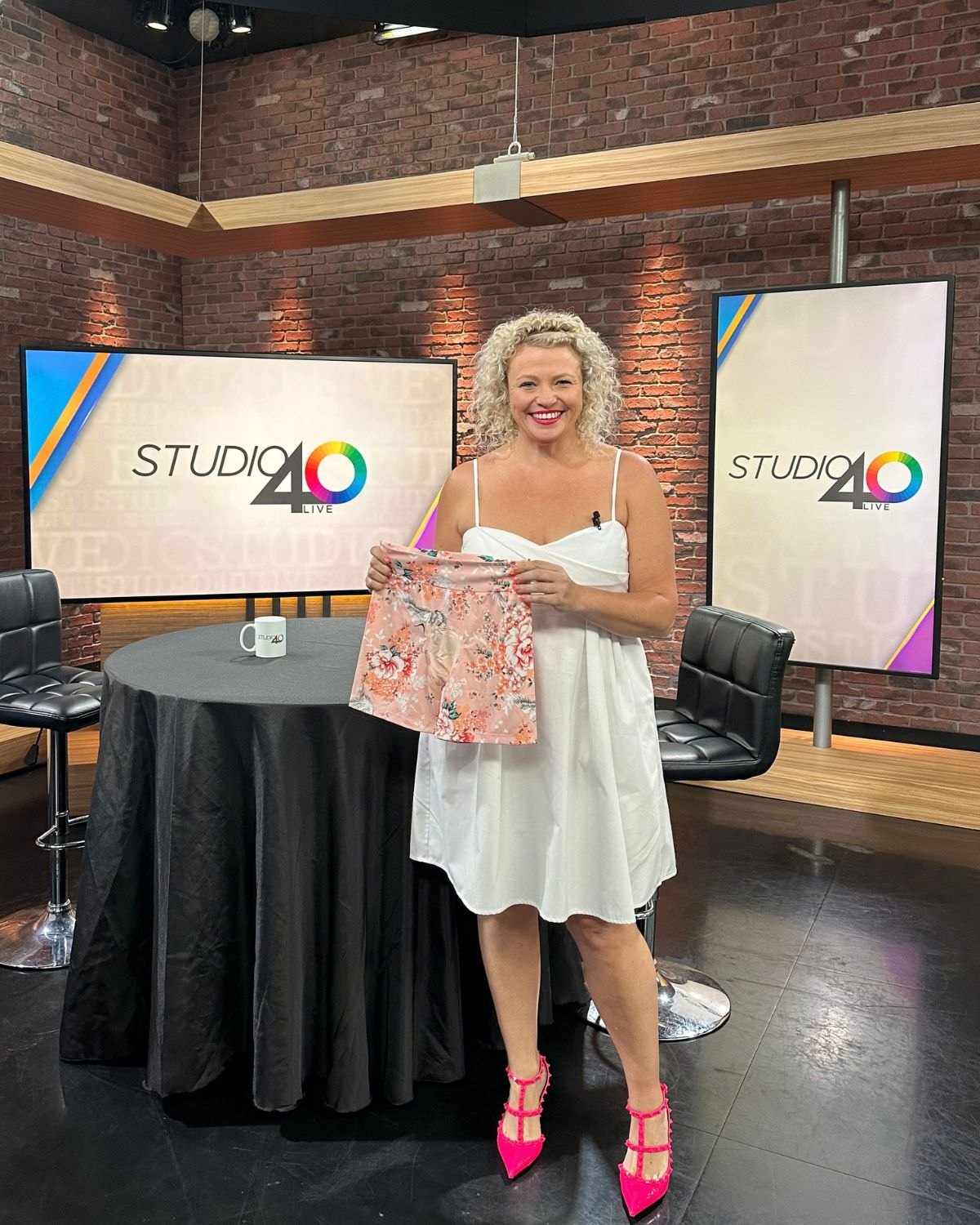 Susie Taaffe on the Studio 40 Live television set
